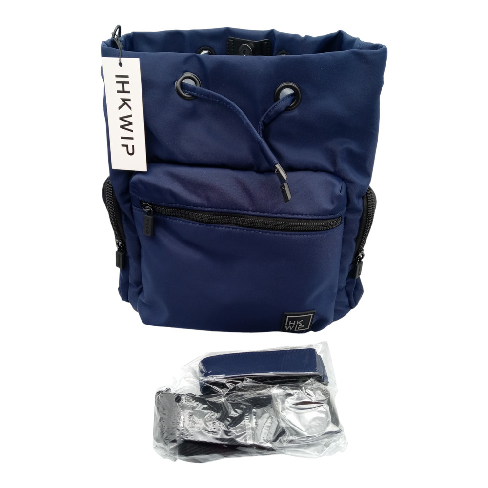 IHKWIP (pronounced equip)  Nylon Bucket Bag - Blue - New With Tags